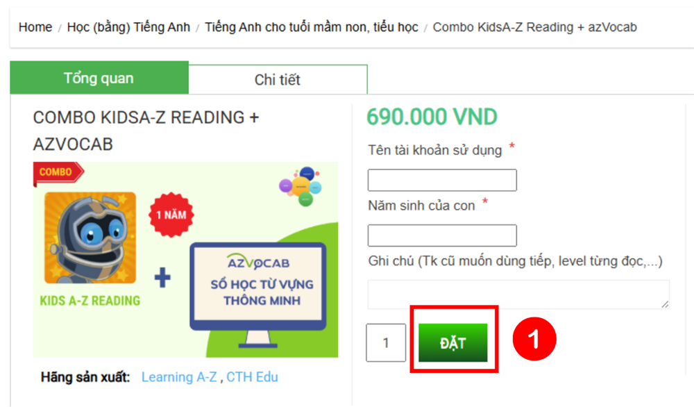 Hướng dẫn áp dụng mã học bổng